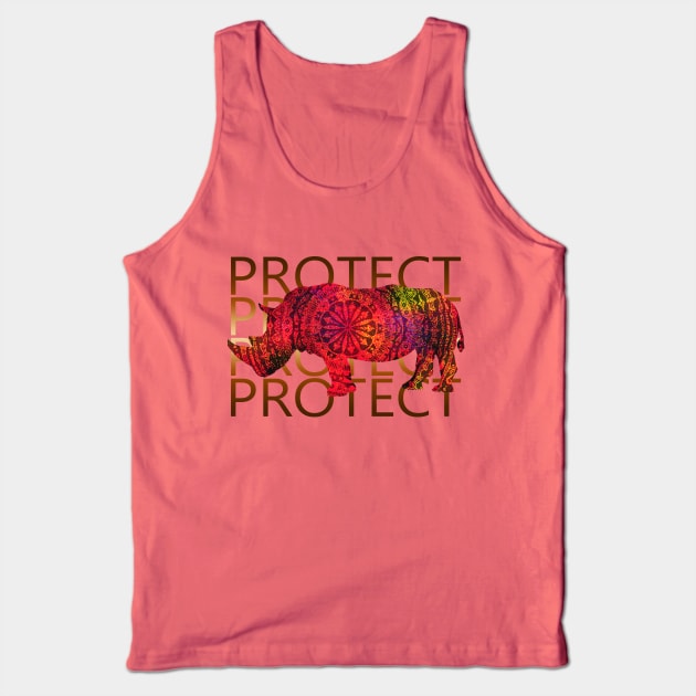 Protect Rhino Tank Top by StephenBibbArt